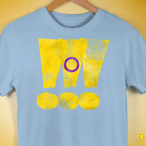 Intersex Pride Grunge Exclamation Points Premium Unisex T-Shirt - Baby Blue