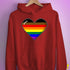 Philly LGBTQ Pride 8-Bit Pixel Heart Hoodie - Red