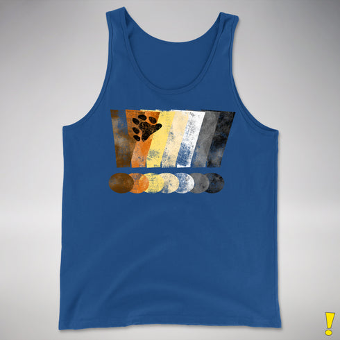 Bear Pride Grunge Exclamation Points Premium Tank Top - Royal Blue
