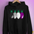 Asexual Pride Christmas Lights Hoodie - Black