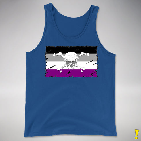 Asexual Pride Pirate Flag Premium Tank Top - Royal Blue