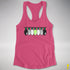 Agender Pride Christmas Lights Racerback Tank - Hot Pink