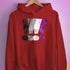 Asexual Pride Exclamation Points Hoodie - Red