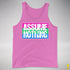 Assume Nothing Polysexual Pride Flag Premium Tank Top - Neon Pink