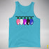Genderfluid Pride Christmas Lights Premium Tank Top - Aqua Triblend