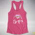 Pride Sloth Genderqueer Flag Sunglasses Women's Racerback Tank - Hot Pink