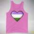 Genderqueer Pride 8-Bit Pixel Heart Premium Tank Top - Neon Pink