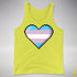 Transgender Pride 8-Bit Pixel Heart Premium Tank Top - Neon Yellow