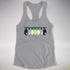 Agender Pride Christmas Lights Racerback Tank - Heather Grey