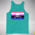 Genderfluid Pride Pirate Flag Premium Tank Top - Teal