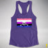 Genderfluid Pride Pirate Flag Racerback Tank - Purple