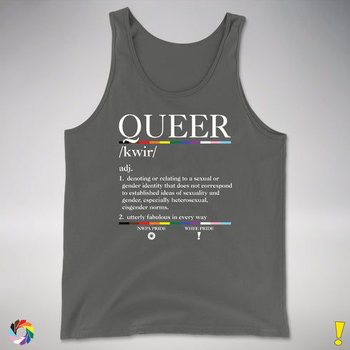 Queer Definition Premium Tank Top - Smoke Grey