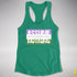 Assume Nothing Genderqueer Pride Flag Racerback Tank - Kelly Green