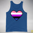Genderfluid Pride Pixel Heart Premium Tank Top - Royal Blue