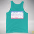 Assume Nothing Bigender Pride Flag Premium Tank Top - Teal