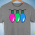 Polysexual Pride Christmas Lights Premium Unisex T-Shirt - Grey Heather