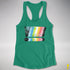 Queer Pride Grunge Exclamation Points Racerback Tank - Kelly Green