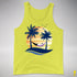 Demisexual Pride Hammock Summer Beach Sunset Premium Tank Top - Neon Yellow