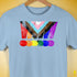 LGBTQ Progress Pride Grunge Exclamation Points Premium Unisex T-Shirt - Baby Blue