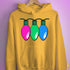 Polysexual Pride Christmas Lights Hoodie - Mustard