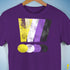 Nonbinary Pride Grunge Exclamation Points Premium Unisex T-Shirt - Purple