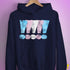 Transgender Pride Exclamation Points Hoodie - Navy
