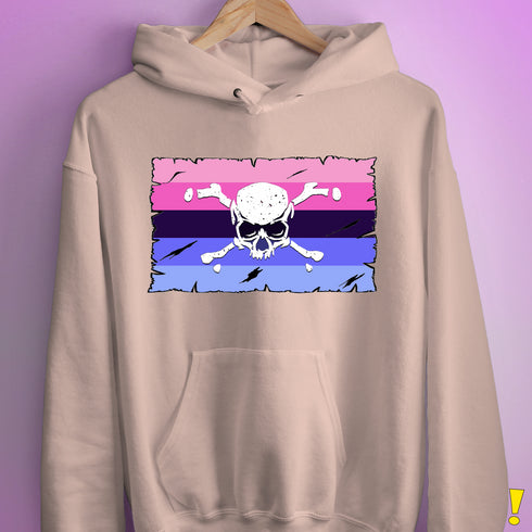 Omnisexual Pride Pirate Flag Hoodie - Light Pink