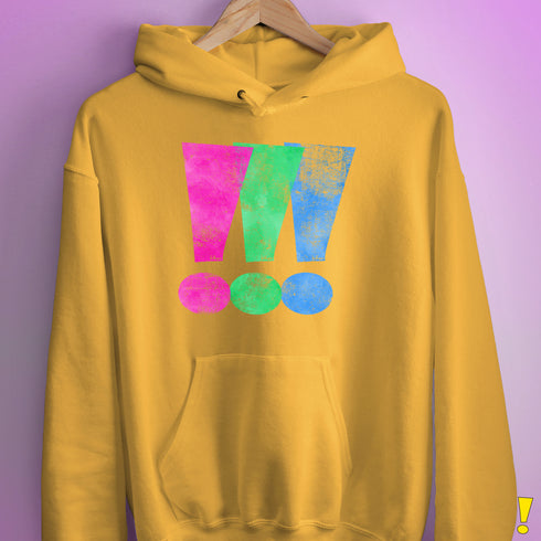 Polysexual Pride Exclamation Points Hoodie - Mustard