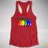 LGBTQ Pride Christmas Lights Racerback Tank - Red