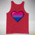 Bisexual Pride Pixel Heart Premium Tank Top - Red