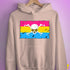 Pansexual Pride Pirate Flag Hoodie - Light Pink