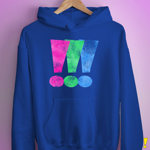 Polysexual Pride Exclamation Points Hoodie - Royal Blue