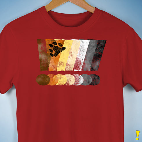 Bear Pride Grunge Exclamation Points Premium Unisex T-Shirt - Red