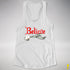 Believe Agender Pride Jingle Bell Racerback Tank - White