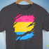 Pansexual Pride Flag Ripped Reveal Premium Unisex T-Shirt - Dark Grey Heather