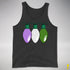 Genderqueer Pride Christmas Lights Premium Tank Top - Charcoal Triblend