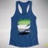 Aromantic Pride Flag Ripped Reveal Racerback Tank - Royal