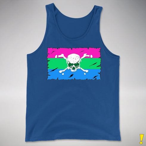 Polysexual Pride Pirate Flag Premium Tank Top - Royal Blue