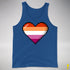 Lesbian Pride Pixel Heart Premium Tank Top - Royal Blue