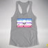Bigender Pride Pirate Flag Racerback Tank - Heather Grey
