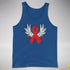 Winged Red Ribbon - World AIDS Day Premium Tank Top - Royal Blue