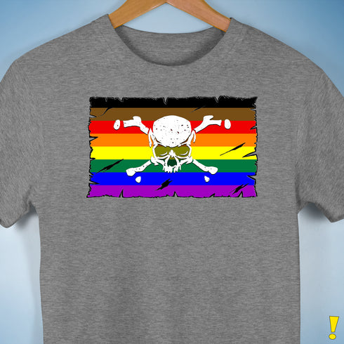 Philly LGBTQ Pride Pirate Flag Premium Unisex T-Shirt - Grey Heather