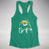 Pride Sloth Intersex Flag Sunglasses Women's Racerback Tank - Kelly Green