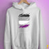 Asexual Pride Flag Ripped Reveal Hoodie - White