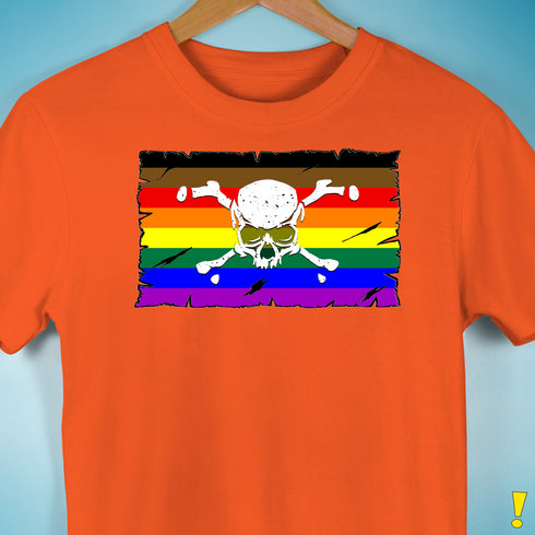 Philly LGBTQ Pride Pirate Flag Premium Unisex T-Shirt - Orange