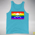 LGBTQ Rainbow Pride Pirate Flag Premium Tank Top - Aqua Triblend