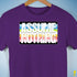 Assume Nothing Queer Pride Flag Premium Unisex T-Shirt - Purple