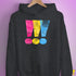 Pansexual Pride Exclamation Points Hoodie - Dark Grey Heather