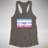 Bigender Pride Pirate Flag Racerback Tank - Dark Grey