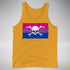 Bisexual Pride Pirate Flag Premium Tank Top - Gold